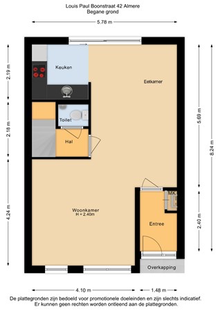 Floorplan - Louis Paul Boonstraat 42, 1321 KC Almere